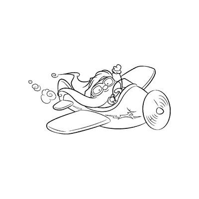 Impronte d’Autore Unmounted Rubber Stamp Babbo Aeroplano - Weihnachtsmann im Flugzeug